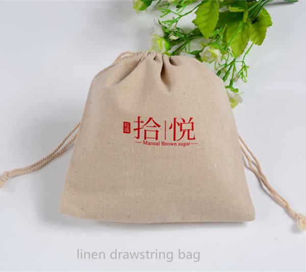 linen drawstring bags