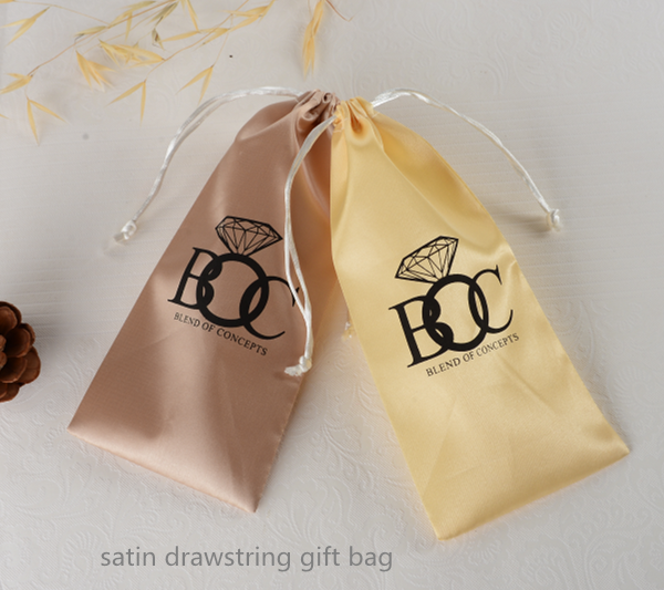 small satin drawstring gift bags