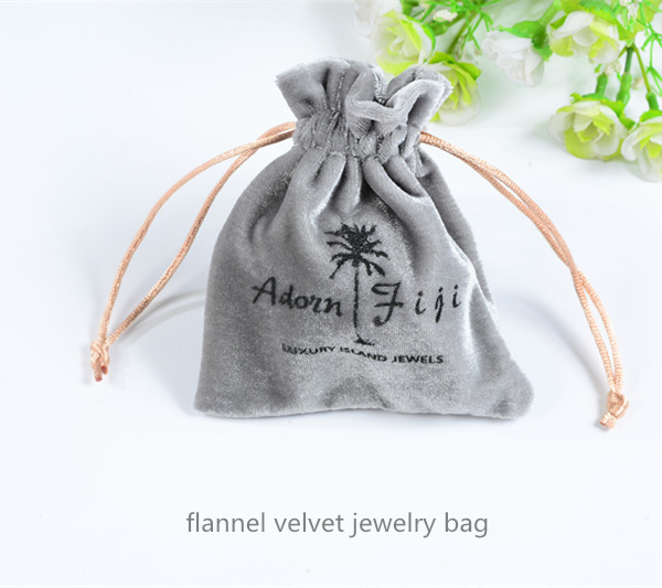 flannel velvet jewelry bag