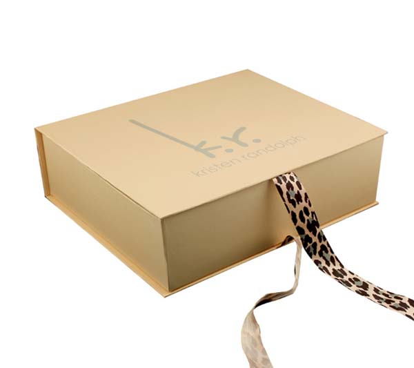 wigs box with silk ribbon tie