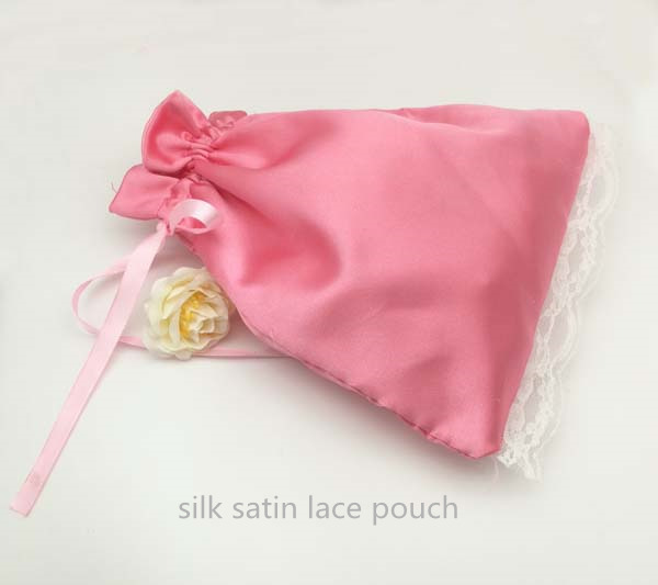 silk satin lace pouch for underwear