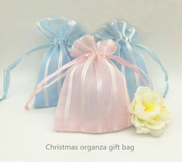 Christmas organza gift favor bag