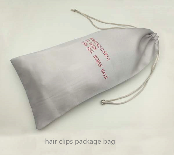 satin package bag for human hair