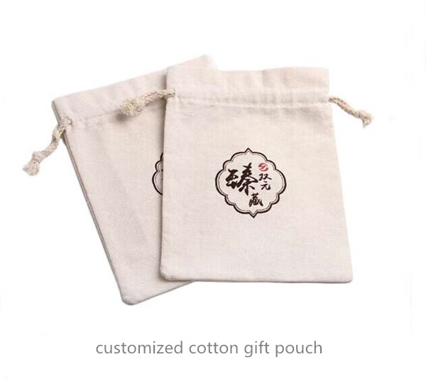 customize cotton promotional gift pouch 