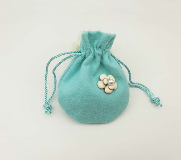 portable velvet jewelry storage bag turquoise 