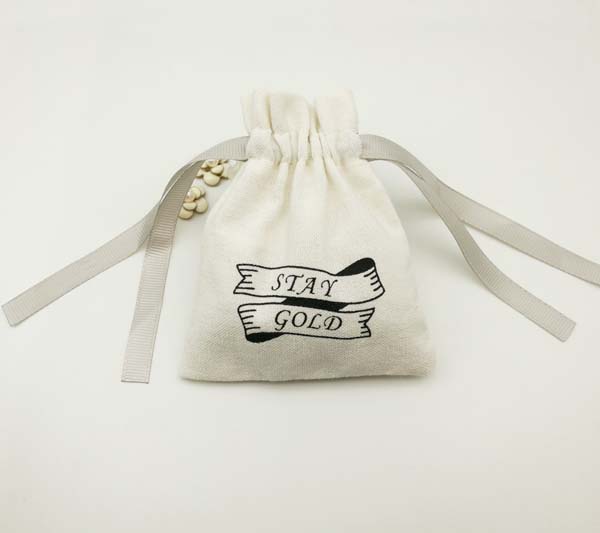 OEM cotton jewelry pouch with your personalized logo