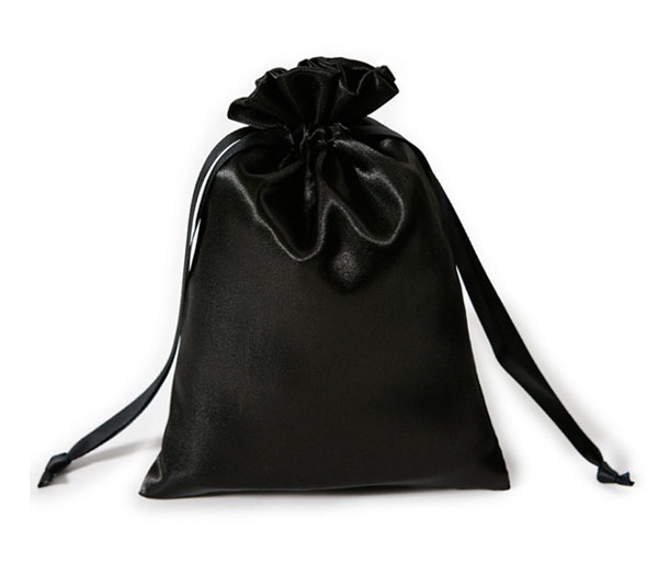 high quality black silk gift pouch