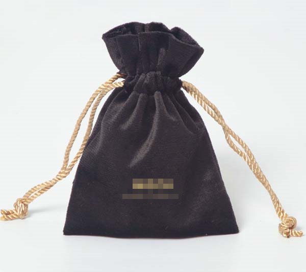 black velour promotional gift bag 