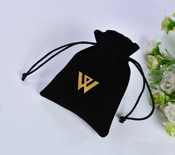 black velvet gift bag with high quality 
