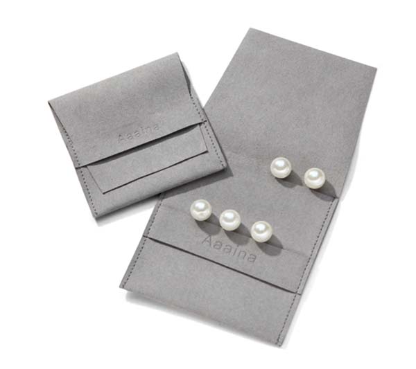 grey microfiber jewelry bag 