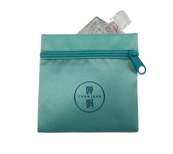 Small Satin Zipper Pouch for Jewelry 