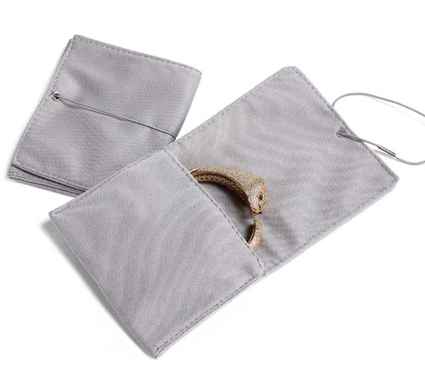Cotton Jewelry Bags with Elastic Closure 