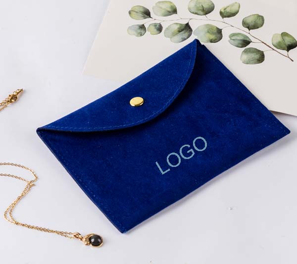 Velvet Jewelry Pouches Navy Blue