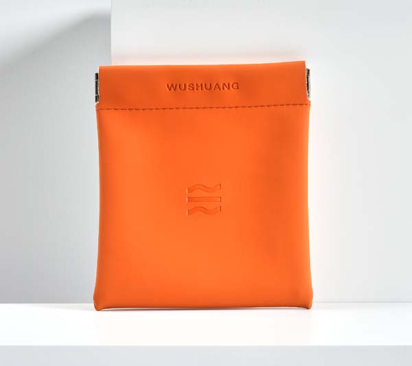 Magnetic PU leather jewelry bag with emboss logo