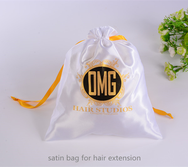 satin bag for hair extension 