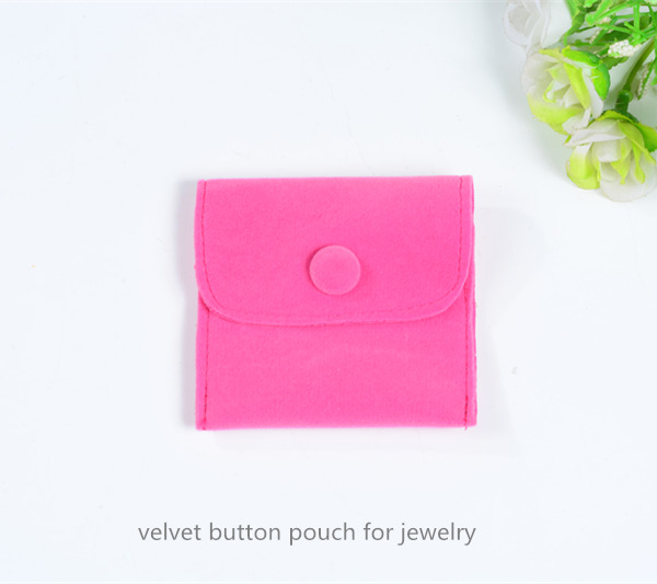 velvet button pouch for jewelry