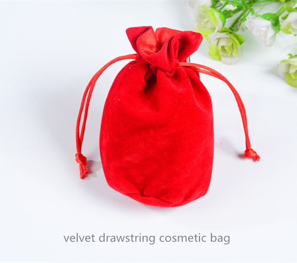 velvet drawstring cosmetic bag 