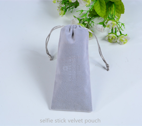 selfie stick velvet pouch