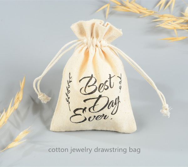 cotton jewelry drawstring bag for accessories