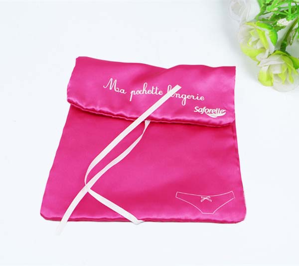 satin storage bag for underwear