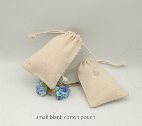 small blank cotton pouch