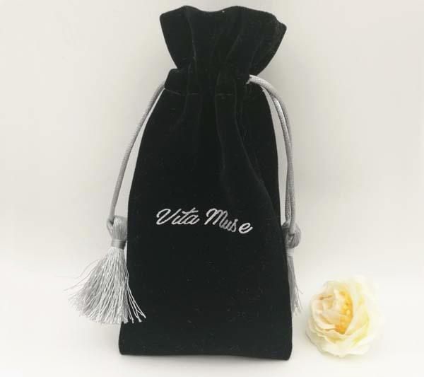 black velvet dust bag