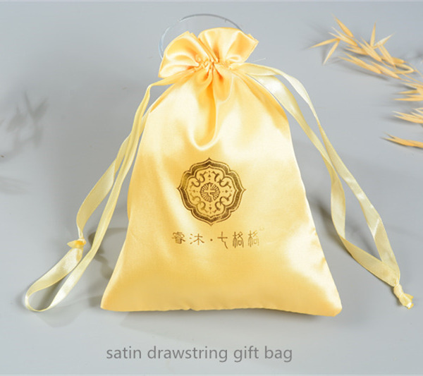 satin drawstring gift bag 