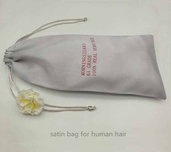 satin package bag for human hair