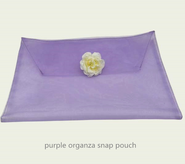 extra large purple organza scarf pouch