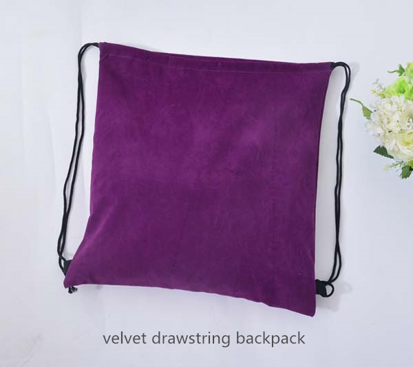 velvet drawstring backpack for shoes