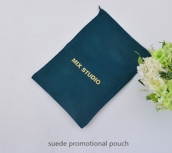 Suede promotional gift pouch