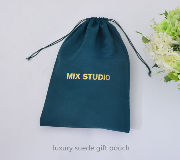 Suede promotional gift pouch