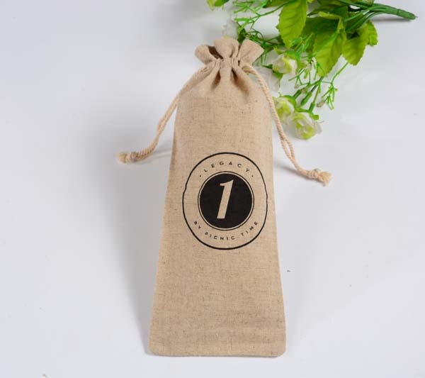 linen drawstring gift bag