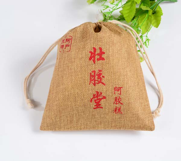 jute drawstring bag for coffee beans