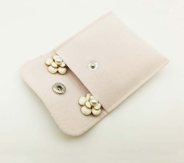 apricot velvet jewelry envelope pouch