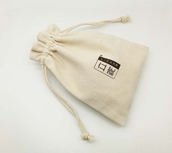 thick canvas drawstring promotional bag