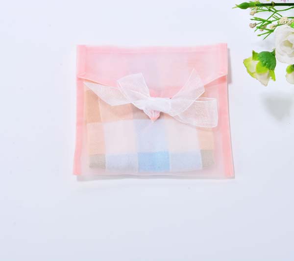 organza sheer envelope gift bag with silk ribbon bowknot