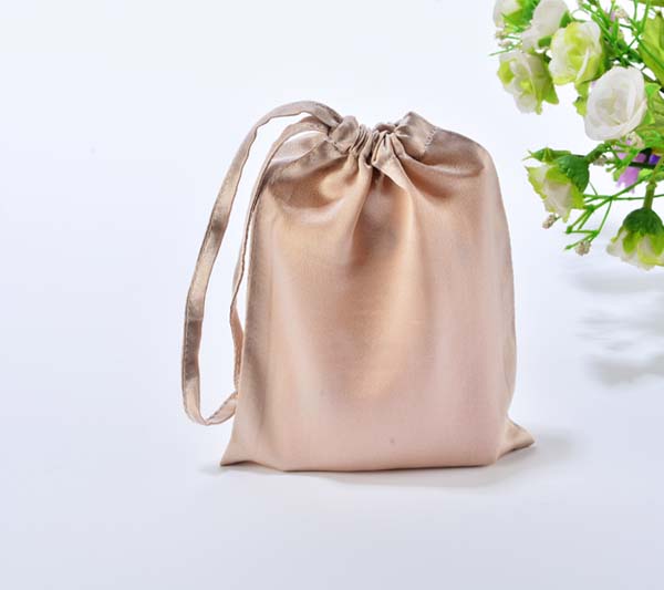 Nude Silk Satin Dust Bag (X-Small 10x10, Ivory)