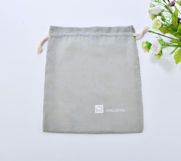 Suede Promotional Gift Bag with Cotton Drawstring Rope