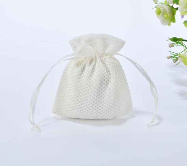 white candy package mesh bag