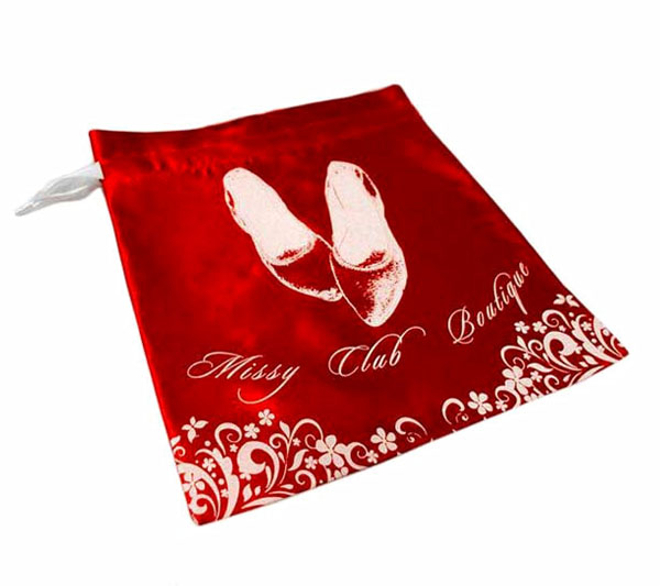 satin shoes dust drawstring bag