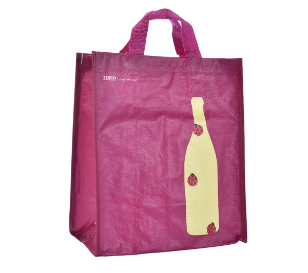 laminated non woven wine bottle tote bag