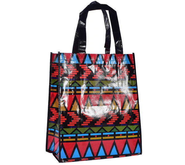 laminated non woven gusseted tote bag