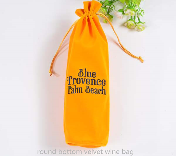 embroidery velvet wine bag with tassels