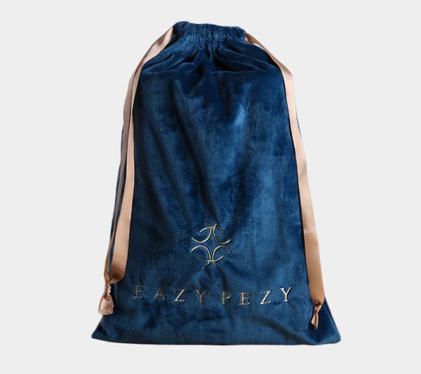 velour gift drawstring bag 