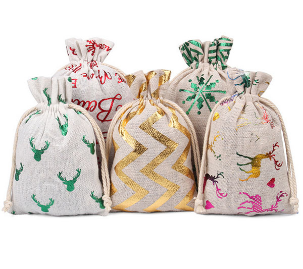 Jute Xmas Gift Pouch New Arrival 