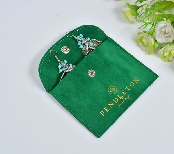 luxury velvet jewelry bags with flap and button 