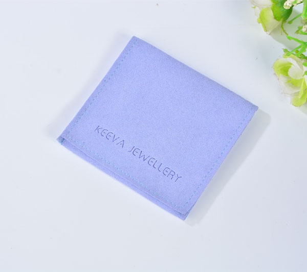blue velvet flap jewelry pouch China factory