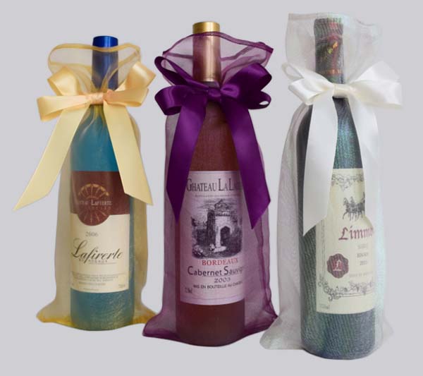 organza wine gift bag