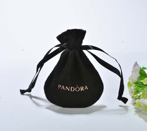 black velvet pandora jewelry pouch 